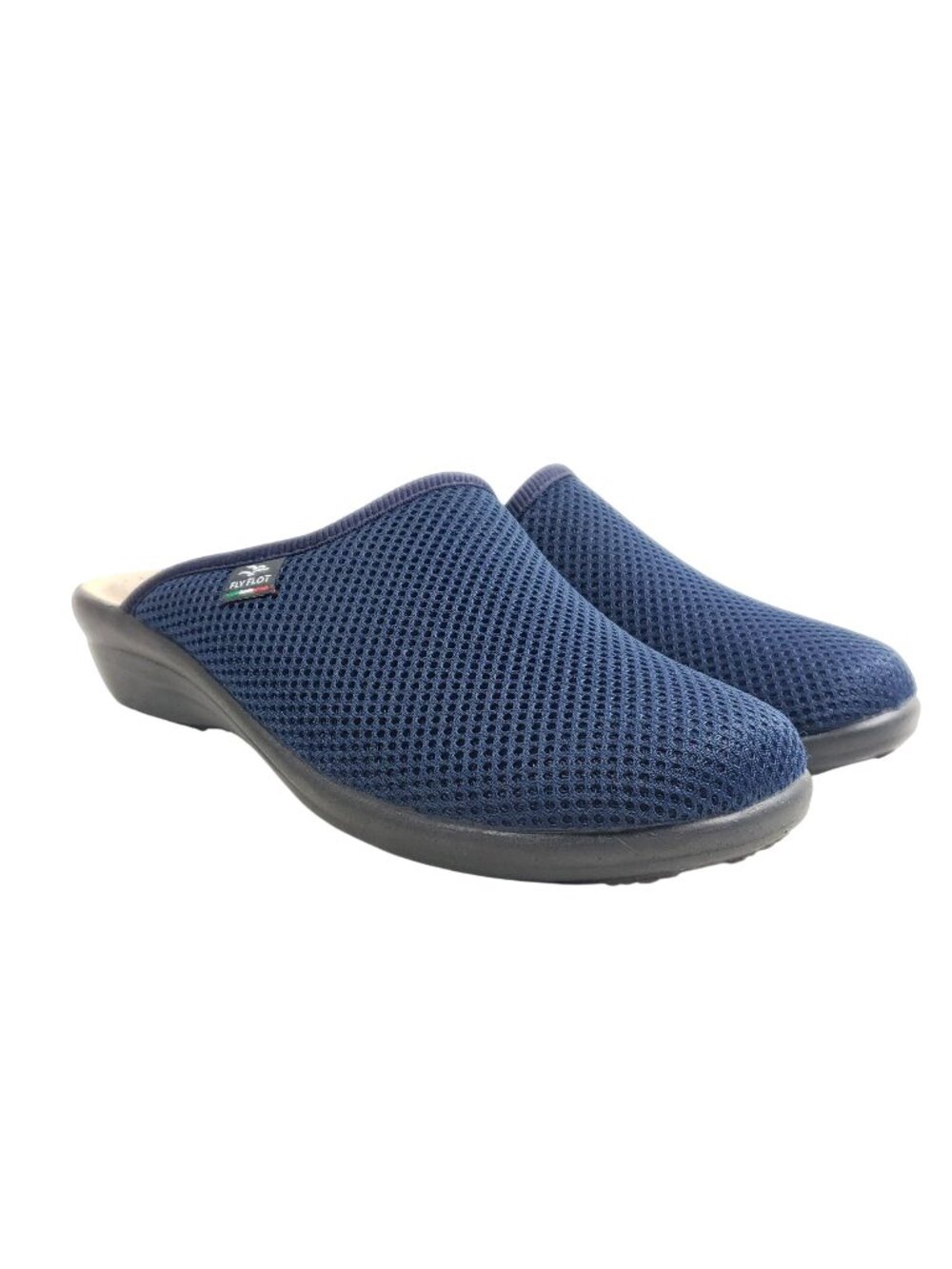 Fly Flot Womens Size 7.5 Navy Blue Mesh Slip-On Clogs